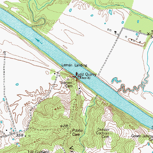 Topographic Map of Rudd Quarry, KY