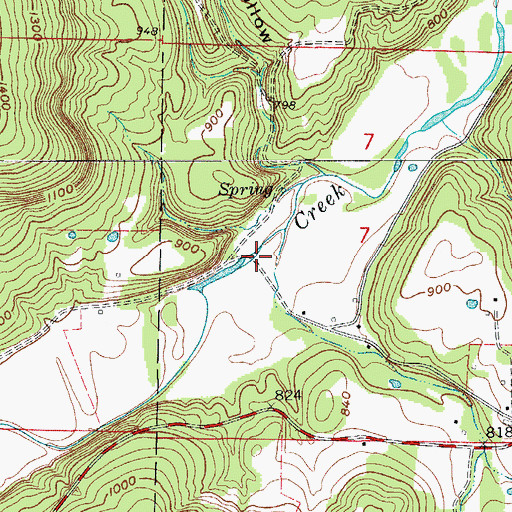 Topographic Map of Holstead Hollow, AR