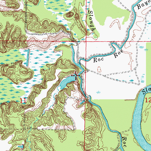 Topographic Map of Honey Creek, AR