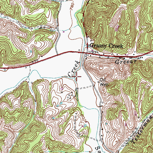 Topographic Map of Salem Fork, KY