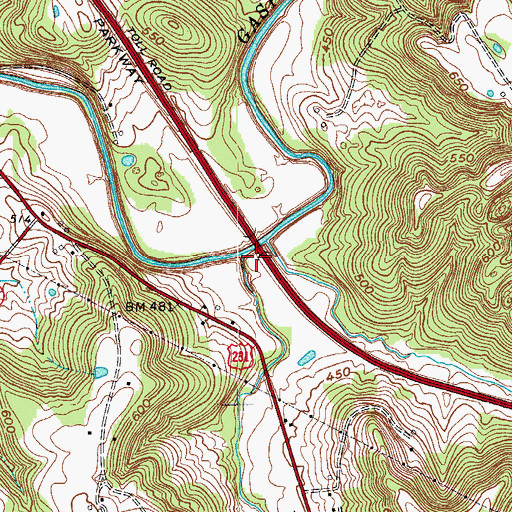 Topographic Map of Salt Lick Creek, KY