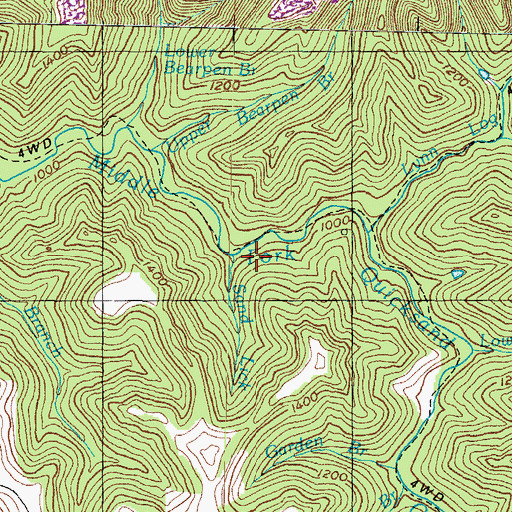 Topographic Map of Sand Lick, KY