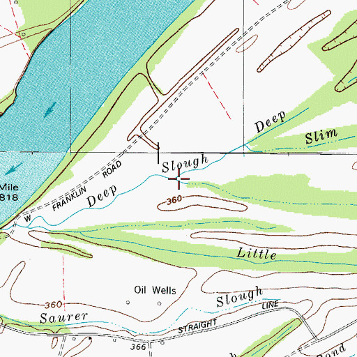 Topographic Map of Sandy Slough, KY