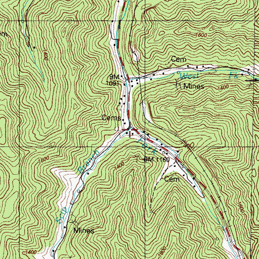 Topographic Map of Scip Branch, KY