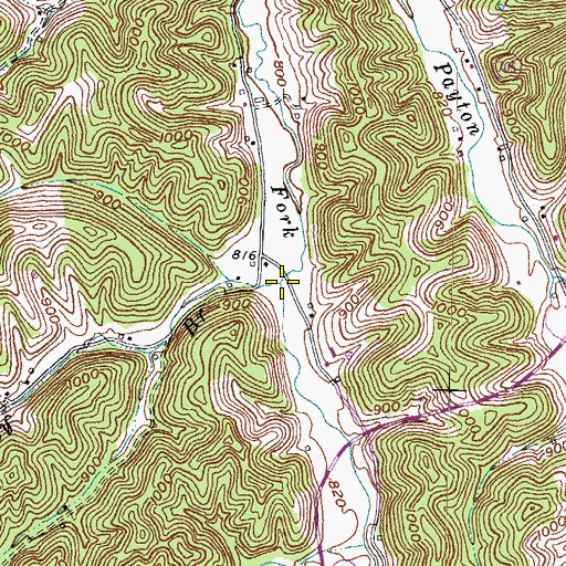 Topographic Map of Sellars Fork, KY