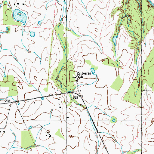 Topographic Map of Siberia Church, KY