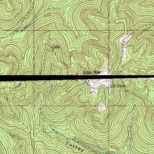 Topographic Map of Silas Marr Cemetery, KY