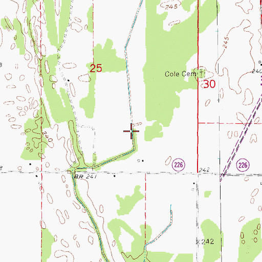 Topographic Map of Hout Ditch, AR