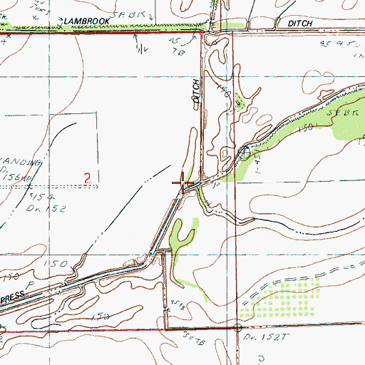 Topographic Map of Humphrey Slough, AR