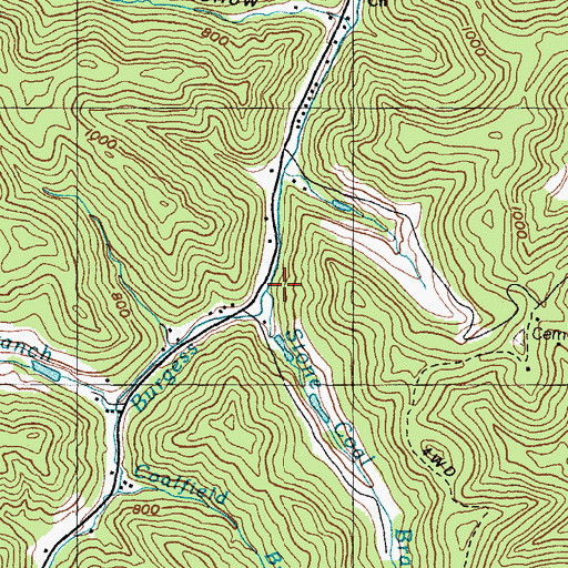 Topographic Map of Stone Cool Branch, KY