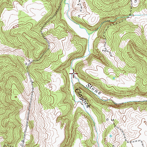 Topographic Map of Stone Creek, KY