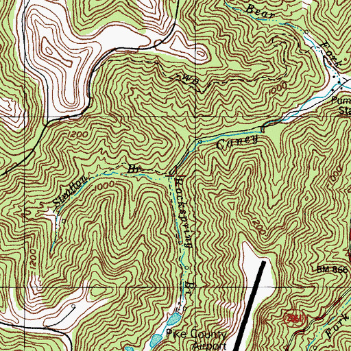 Topographic Map of Stratton Branch, KY