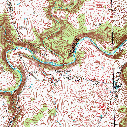 Topographic Map of Tanners Creek, KY
