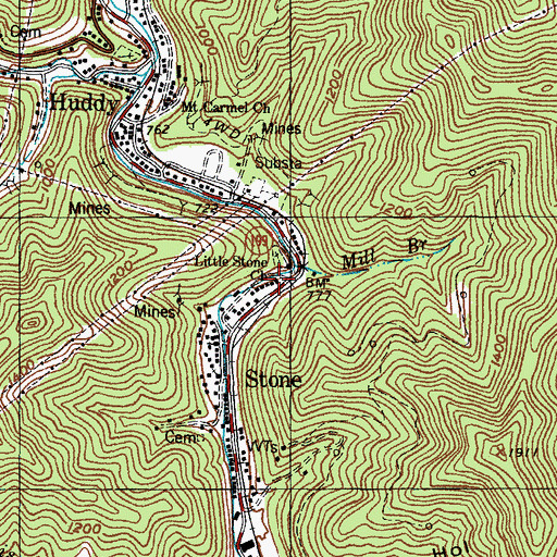 Topographic Map of Taylor Church, KY