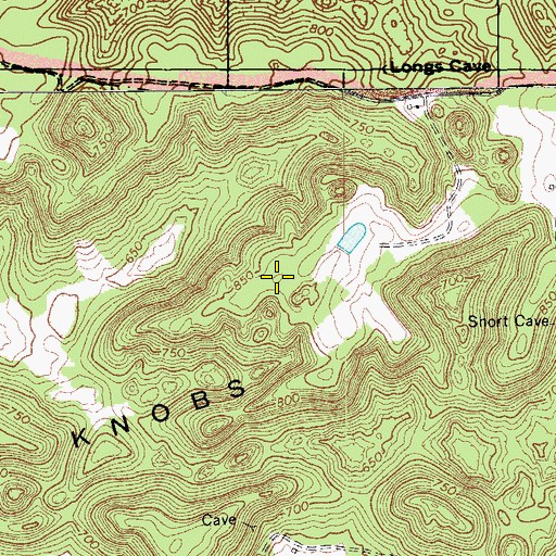 Topographic Map of The Knobs, KY