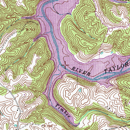 Topographic Map of Timber Creek, KY