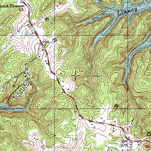 Topographic Map of Toler Ridge, KY