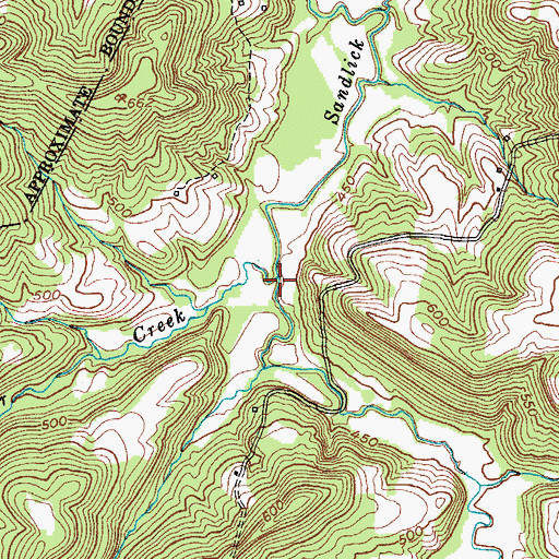 Topographic Map of Tugler Creek, KY