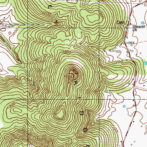 Topographic Map of Turkey Ridge, KY