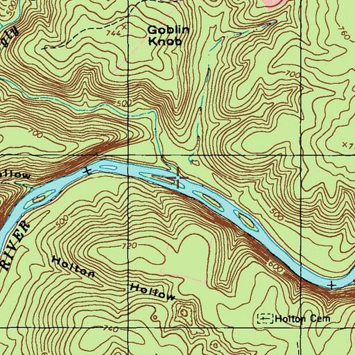Topographic Map of Ugly Creek, KY