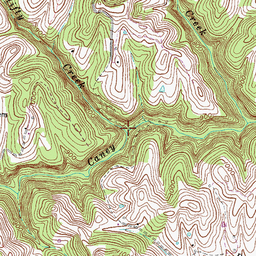 Topographic Map of Upper Clifty Creek, KY