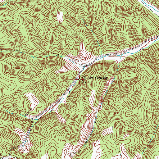 Topographic Map of Upper Grassy School, KY