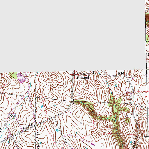 Topographic Map of Victory Chapel, KY