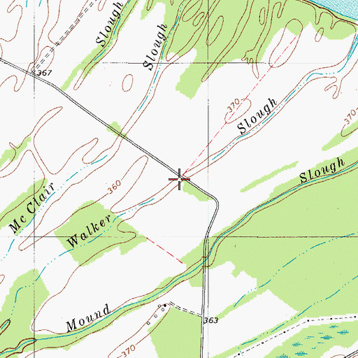Topographic Map of Walker Slough, KY