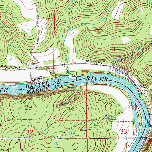Topographic Map of Jenkins Creek, AR