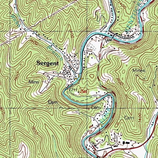 Topographic Map of Webb Branch, KY