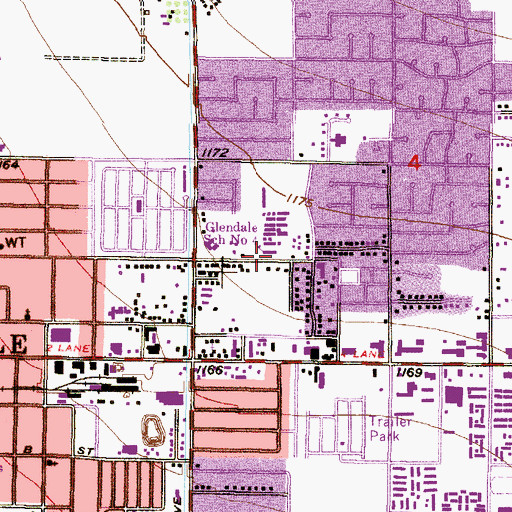 Topographic Map of Glendale School Number Two, AZ
