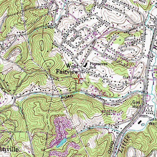 Topographic Map of West Fairview, KY
