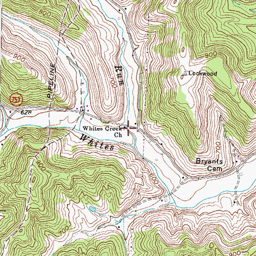 Topographic Map of White Creek Church, KY