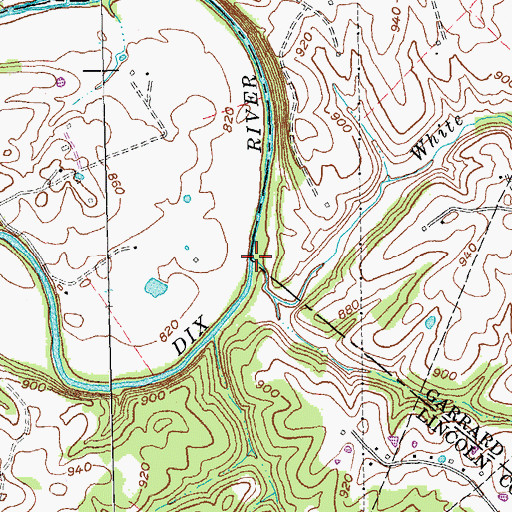 Topographic Map of White Oak Creek, KY