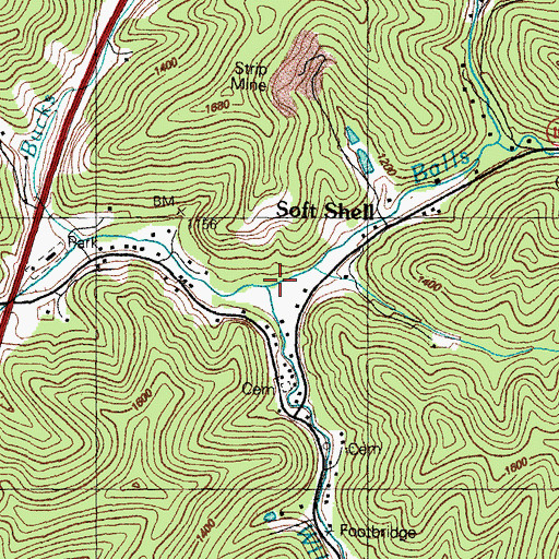 Topographic Map of Wiley Branch, KY