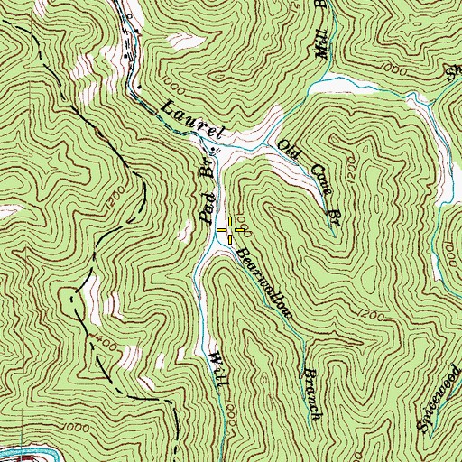 Topographic Map of Will Fork, KY