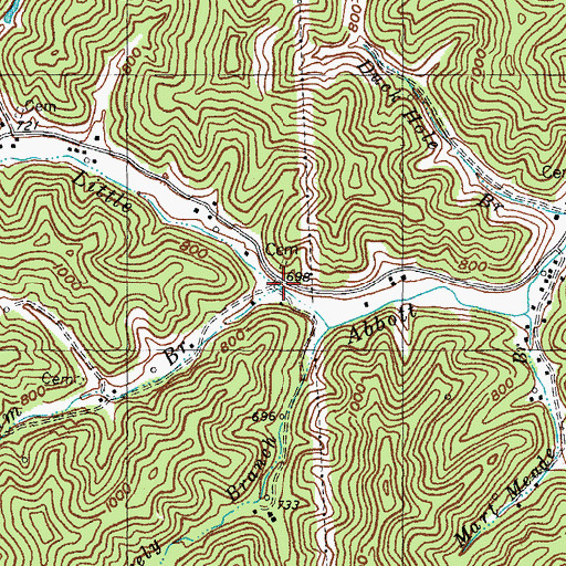 Topographic Map of William Branch, KY