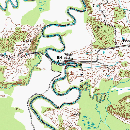 Topographic Map of Wilson Bridge, KY