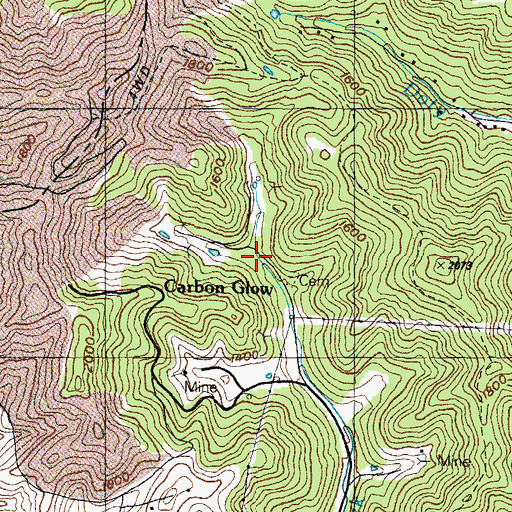 Topographic Map of Carbon Glow, KY