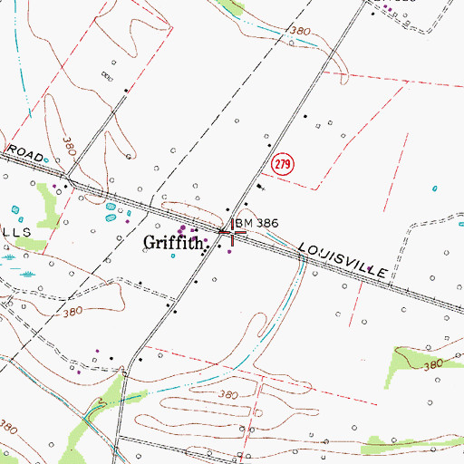 Topographic Map of Griffith, KY