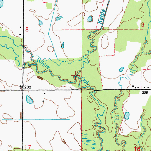 Topographic Map of Kettle Creek, AR