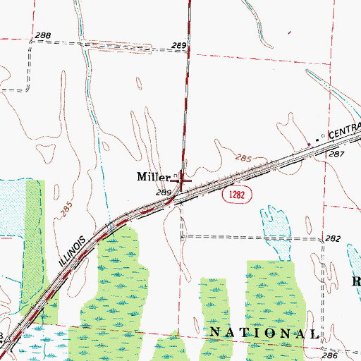 Topographic Map of Miller, KY