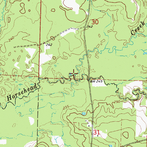 Topographic Map of Kings Creek, AR