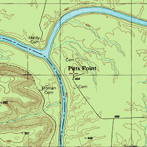 Topographic Map of Pitts Point, KY