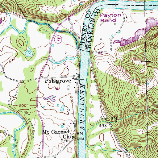 Topographic Map of Polsgrove, KY