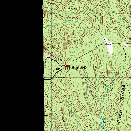 Topographic Map of Ridgetop, KY