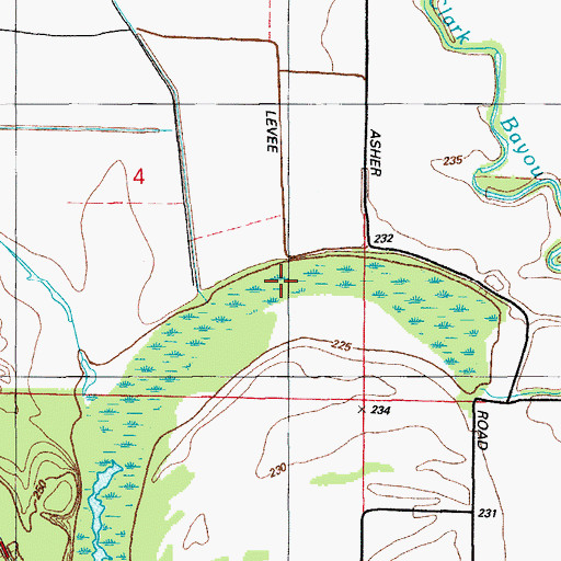Topographic Map of Kuykendall Brake, AR