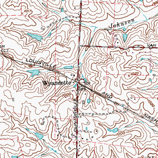 Topographic Map of Wyandotte, KY