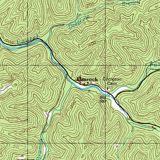 Topographic Map of Baker School (historical), KY
