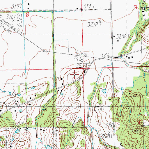 Topographic Map of Langley Church, AR